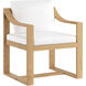 Tahiti Stinson White Outdoor Dining Armchair
